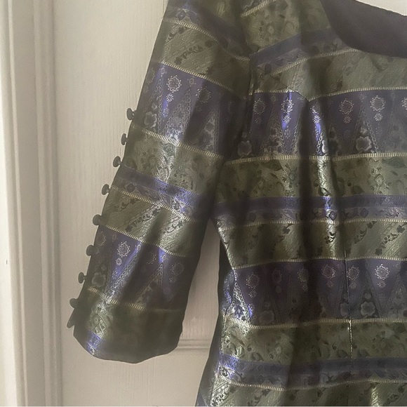 Raw Silk 2 Piece Evening Gown - Picture 4 of 6